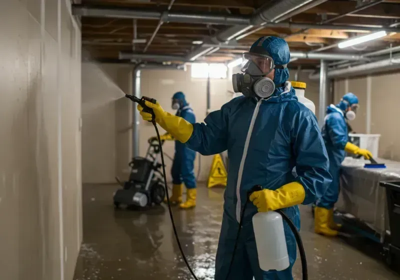 Basement Sanitization and Antimicrobial Treatment process in Spring Ridge, MD